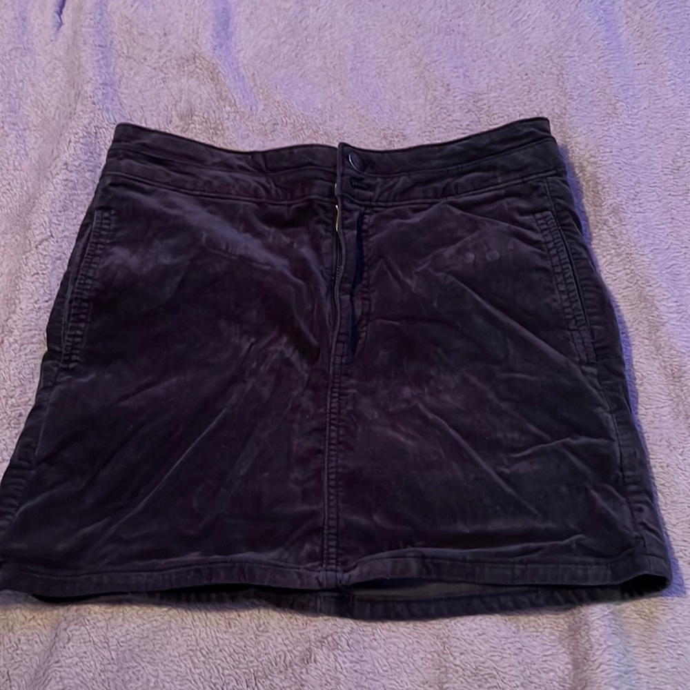 American Eagle Black Velvet Denim Skirt